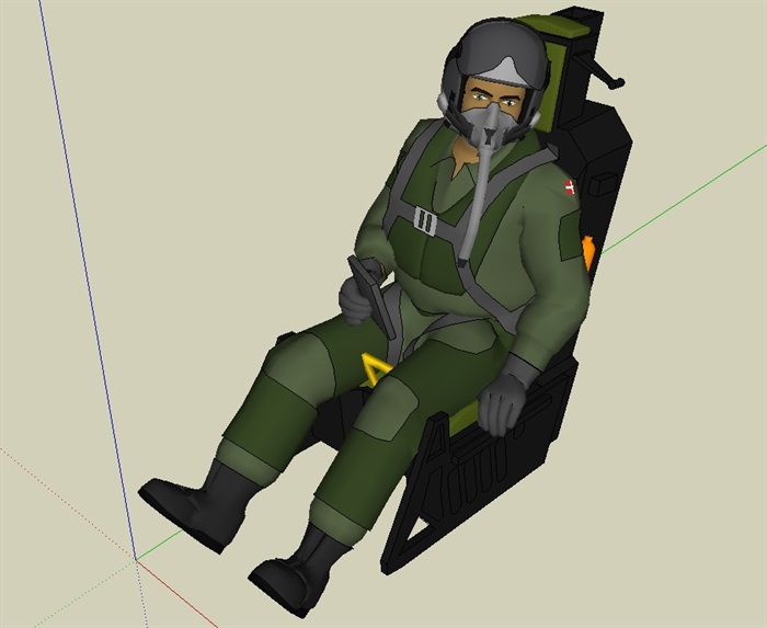 3D军事人物素材设计su模型(8)
