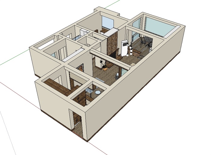 经典完整的室内装修设计su模型(2)