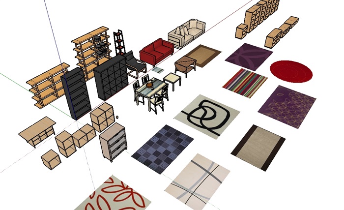 15种不同的地毯设计su模型(2)