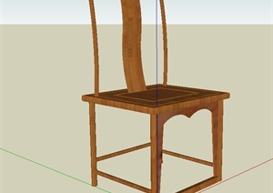 古椅详细设计SU(草图大师)模型