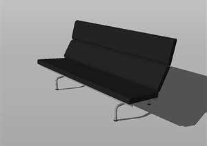 室内长条沙发椅设计SU(草图大师)模型
