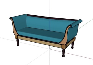 欧式风格客厅沙发SU(草图大师)模型