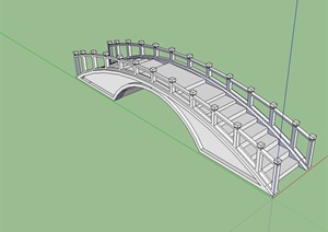 某园林景观石桥设计SU(草图大师)模型