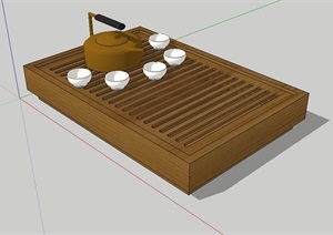 茶具组合设计SU(草图大师)模型