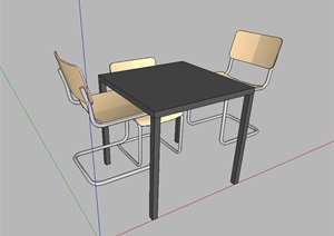室内桌椅组合详细设计SU(草图大师)模型