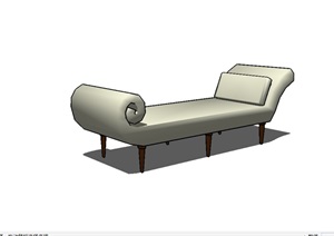 室内躺椅沙发设计SU(草图大师)模型