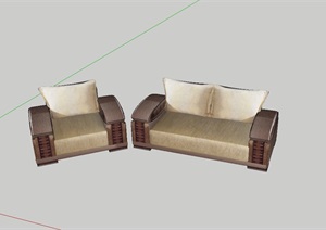 经典的室内沙发设计SU(草图大师)模型