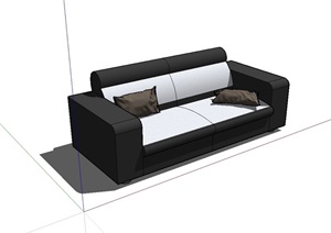 某住宅室内空间沙发SU(草图大师)模型