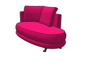 粉色沙发设计SU(草图大师)模型