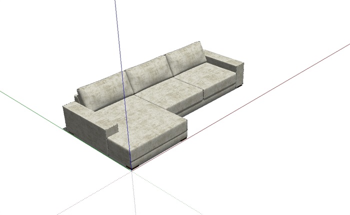 简约室内详细沙发设计su模型(2)