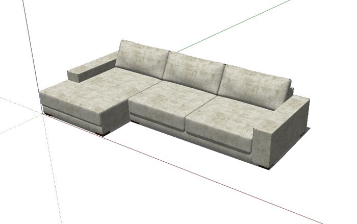 简约室内详细沙发设计su模型(1)