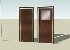 某室内空间门、窗、梯设计SU(草图大师)模型