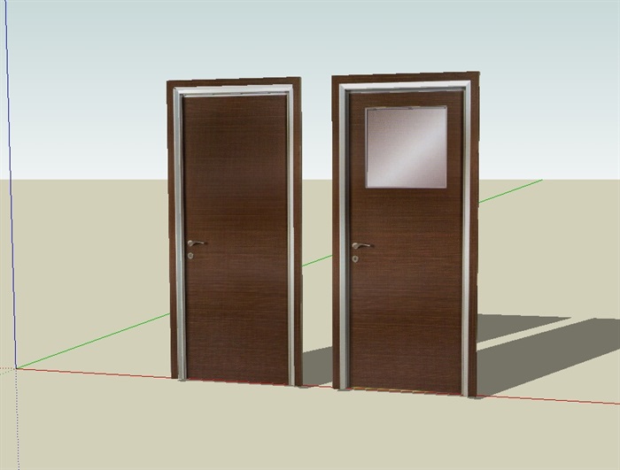 某室内空间门、窗、梯设计su模型(1)