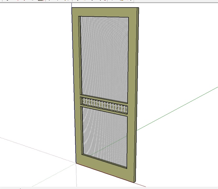 某室内空间门、窗、梯设计su模型(5)