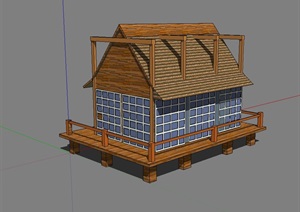 某园林景观小屋建筑SU(草图大师)模型
