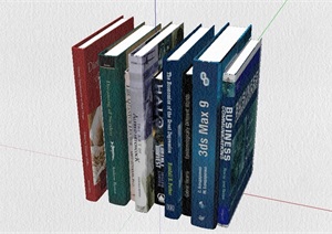 32个不同的书刊书籍设计SU(草图大师)模型