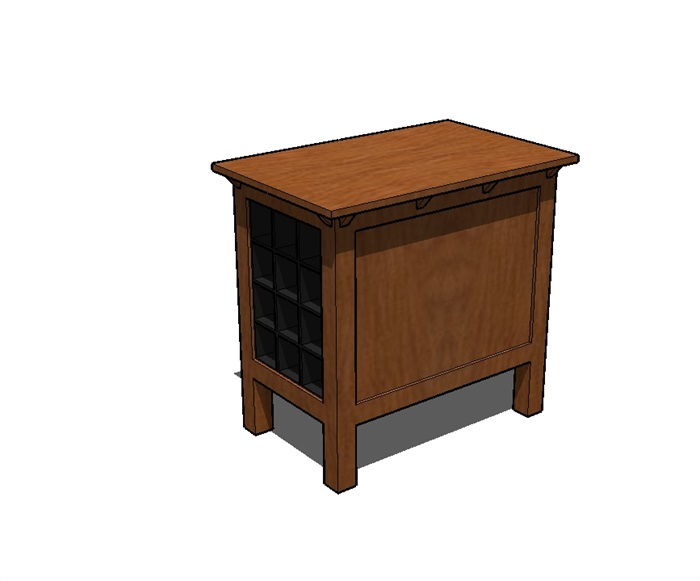 木质室内柜子设计su模型(1)