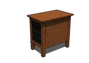 木质室内柜子设计SU(草图大师)模型