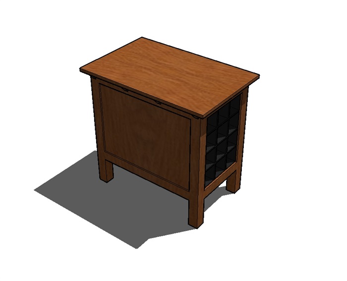 木质室内柜子设计su模型(2)