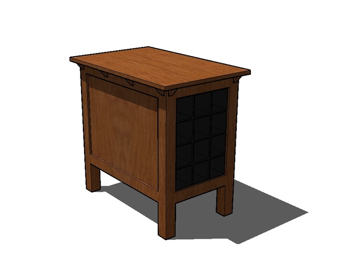 木质室内柜子设计su模型(3)