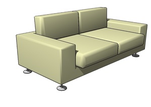住宅室内双人沙发SU(草图大师)模型