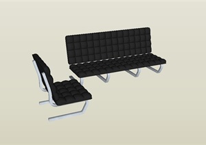 住宅现代室内沙发设计SU(草图大师)模型