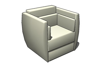 单人沙发椅SU(草图大师)模型