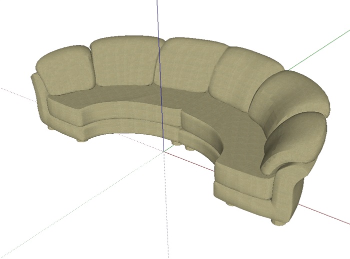 现代室内经典沙发设计su模型(1)