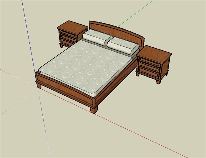室内次卧室设计su模型(1)