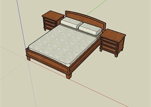 室内次卧室设计SU(草图大师)模型