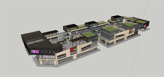 精品商业街设计详细SU模型及效果图＋CAD(10)