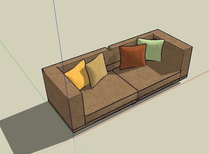 某住宅室内沙发su模型(2)