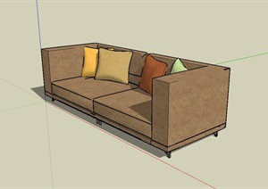 某住宅室内沙发SU(草图大师)模型