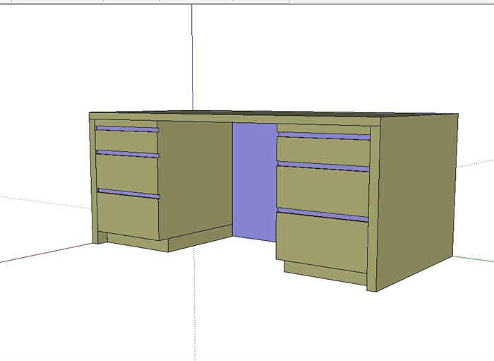 某办公室柜子su模型(2)