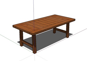 木质桌子茶几SU(草图大师)模型