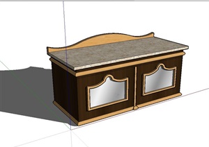多个不同的详细的柜子设计SU(草图大师)模型