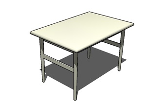 现代室内桌子SU(草图大师)模型