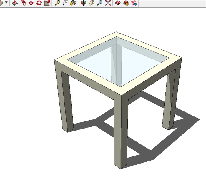 玻璃桌子设计su模型(1)