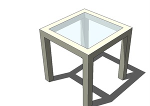 玻璃桌子设计SU(草图大师)模型