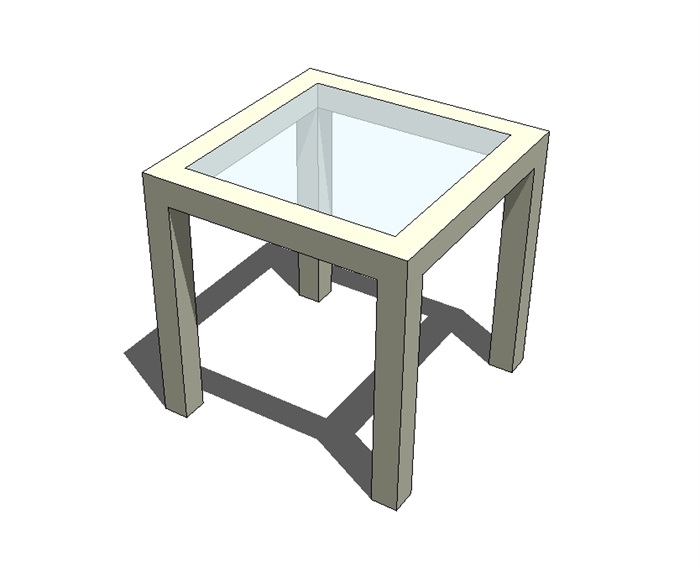 玻璃桌子设计su模型(2)
