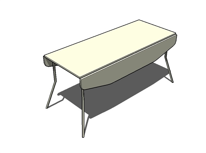 无材质贴图的桌子设计su模型(1)