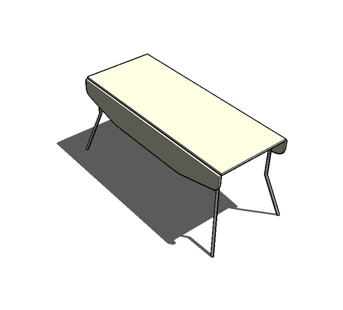 无材质贴图的桌子设计su模型(2)