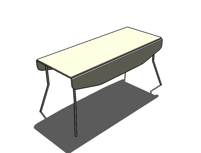 无材质贴图的桌子设计su模型(3)