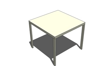 方形桌子设计SU(草图大师)模型