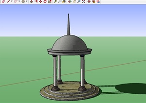 欧式风格亭设计SU(草图大师)模型
