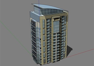 小高层居住建筑楼SU(草图大师)模型