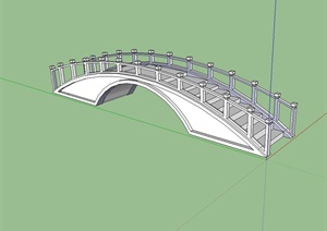 某石桥拱桥设计SU(草图大师)模型
