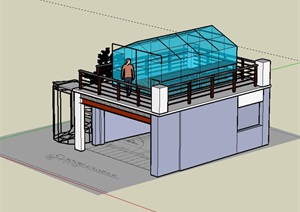 某阳光玻璃房设计SU(草图大师)模型