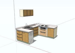 厨房柜子设计SU(草图大师)模型