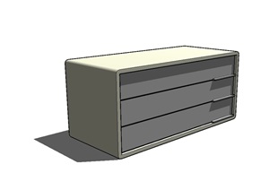 现代多层抽屉柜子设计SU(草图大师)模型